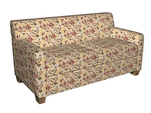 Essentials Ikat Upholstery Fabric Cream Burgundy Gray / Veranda Mirage