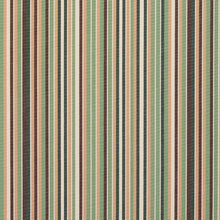 Load image into Gallery viewer, Essentials Indoor Outdoor Green Brown Sage White Apricot Beige Stripe Upholstery Fabric / Pesto