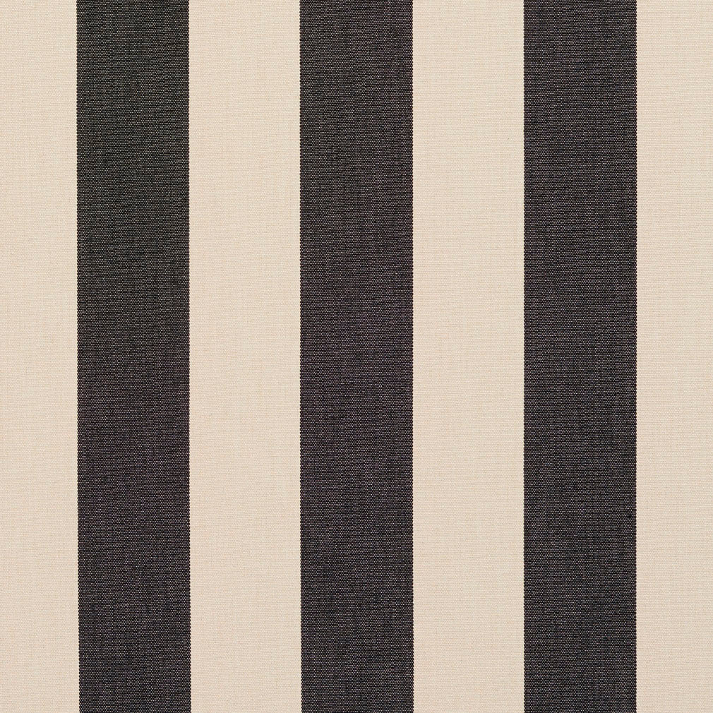 Essentials Indoor Outdoor Charcoal Gray Upholstery Stripe Fabric / Graphite