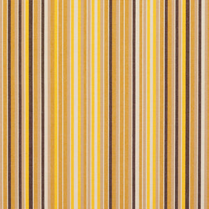 Essentials Indoor Outdoor Brown Beige Yellow Tan Stripe Upholstery Fabric / Sunflower