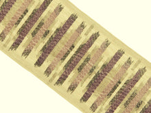 Load image into Gallery viewer, 5.25" Wide Linen Beige Lilac Purple Embroidered Drapery Tape Trim