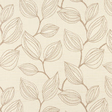 Load image into Gallery viewer, Essentials Cityscapes Ivory Brown Botanical Leaf Pattern Upholstery Fabric