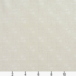 Essentials Heavy Duty Ivory Geometric Upholstery Vinyl / Pearl