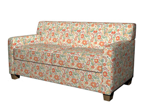 Essentials Cityscapes Ivory Orange Teal Mauve Green Beige Floral Upholstery Drapery Fabric
