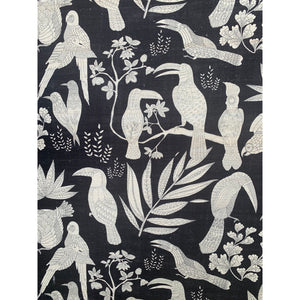 Brunschwig & Fils Silk Bird Fabric / Ebony