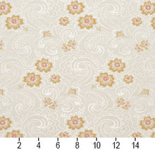 Load image into Gallery viewer, Essentials Jacquard Damask Upholstery Drapery Fabric Ivory / Coral
