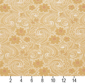 Essentials Jacquard Damask Upholstery Drapery Fabric Yellow / Gold