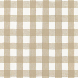 SCHUMACHER KEY WEST CHECK FABRIC / SAHARA