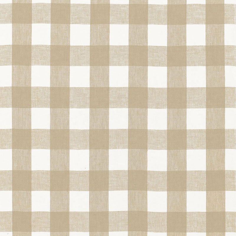SCHUMACHER KEY WEST CHECK FABRIC / SAHARA