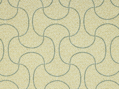 Kravet Moving Lines Glacier Teal Beige Cream Geometric Basket Weave Upholstery Fabric