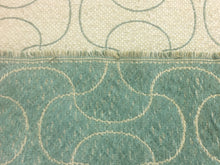 Load image into Gallery viewer, Kravet Moving Lines Glacier Teal Beige Cream Geometric Basket Weave Upholstery Fabric