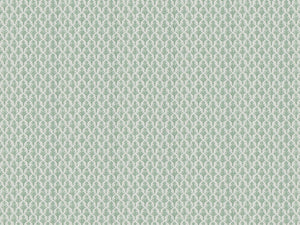 Ivory Seafoam Green Batik Geometric Upholstery Drapery Fabric