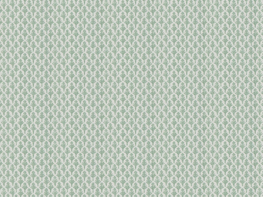 Ivory Seafoam Green Batik Geometric Upholstery Drapery Fabric