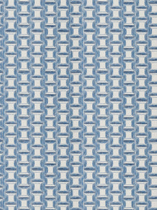 4 Colors Abstract Geometric Upholstery Drapery Fabric Blue White