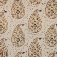 Load image into Gallery viewer, Embroidered Drapery Fabric Paisley Ivory Blue Green Beige Brown / RMIL13