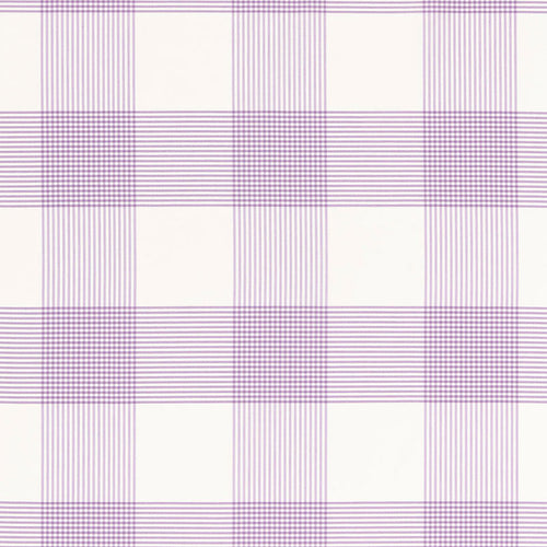 SCHUMACHER ANTIGUA PLAID FABRIC / LAVENDER
