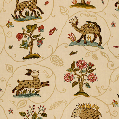 SCHUMACHER LA MENAGERIE FABRIC / CREAM