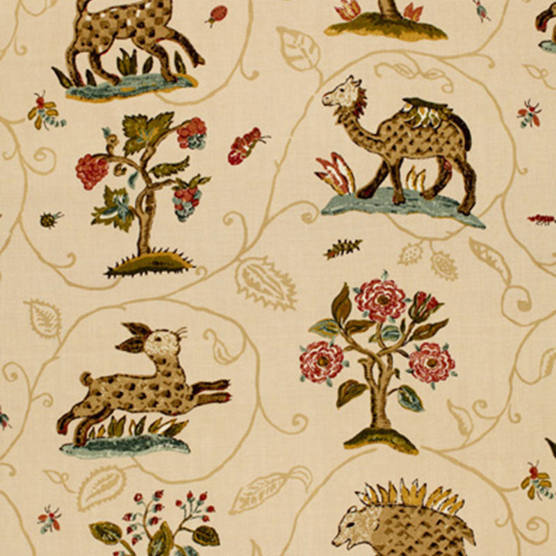 SCHUMACHER LA MENAGERIE FABRIC / CREAM