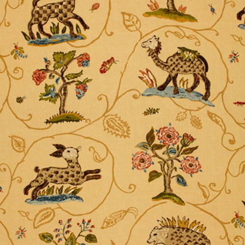 SCHUMACHER LA MENAGERIE FABRIC / MARIGOLD