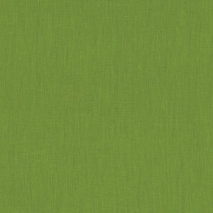 SCHUMACHER LANGE GLAZED LINEN FABRIC / LEAF