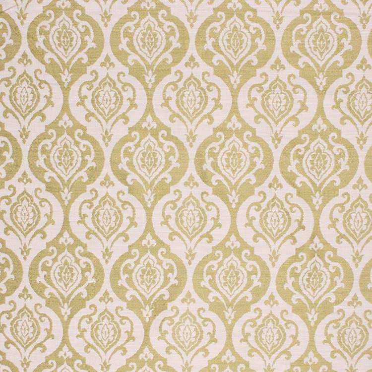 Medallion Upholstery Drapery Fabric Gold Lilac / Leaf RMIL1