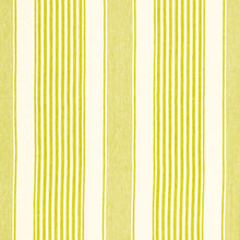 Load image into Gallery viewer, SCHUMACHER SUMMERVILLE LINEN STRIPE FABRIC / LIMEADE