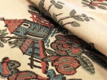 Load image into Gallery viewer, Lee Jofa Chinoiserie Asian Beige Teal Green Blue Rusty Red Upholstery Drapery Fabric
