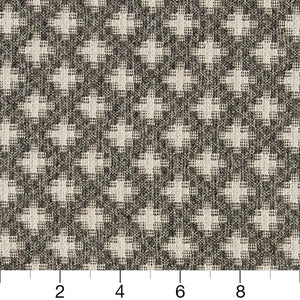 Essentials Heavy Duty Lattice Upholstery Drapery Fabric / Gray White