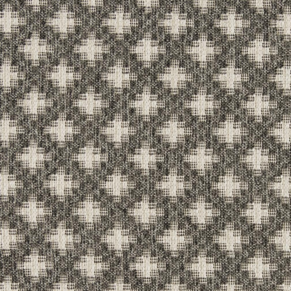 Essentials Heavy Duty Lattice Upholstery Drapery Fabric / Gray White