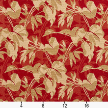 Load image into Gallery viewer, Essentials Outdoor Upholstery Drapery Leaf Branches Fabric / Red Beige