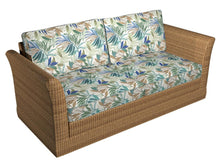 Load image into Gallery viewer, Essentials Outdoor Stain Resistant Leaves Upholstery Drapery Fabric Blue Green Brown / Oasis