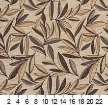 Load image into Gallery viewer, Essentials Leaves Upholstery Fabric Brown Beige Cream / Chateau
