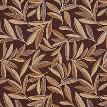 Load image into Gallery viewer, Essentials Leaves Upholstery Fabric Brown Gray Gold Beige / Canyon