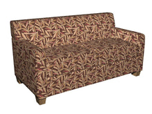 Load image into Gallery viewer, Essentials Leaves Upholstery Fabric Burgundy Brown Beige / Adobe