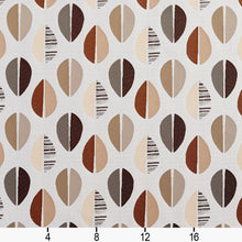 Load image into Gallery viewer, Essentials Leaves Upholstery Fabric Gray Brown Beige Cream White / 10550-01