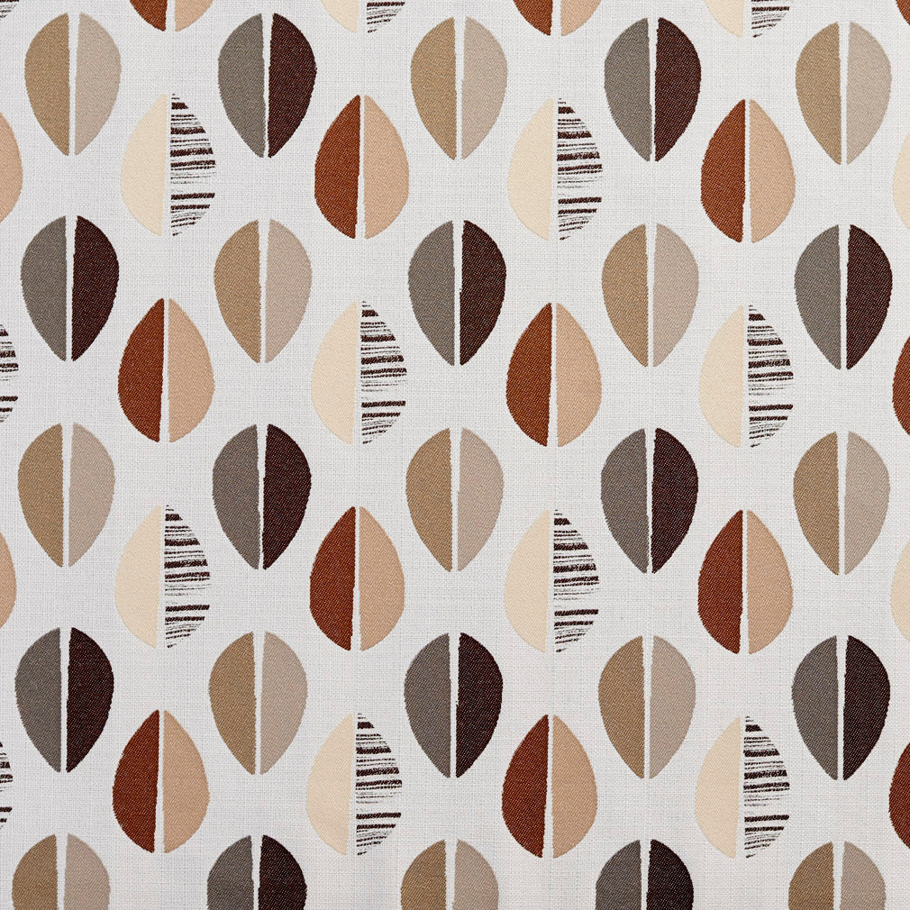Essentials Leaves Upholstery Fabric Gray Brown Beige Cream White / 10550-01