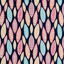 Load image into Gallery viewer, Essentials Drapery Upholstery Leaves Fabric / Navy Red Yellow Blue