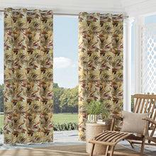 Load image into Gallery viewer, Essentials Outdoor Stain Resistant Leaves Upholstery Drapery Fabric Olive Green Beige / Sienna