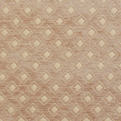 Essentials Chenille Light Brown Cream Geometric Diamond Upholstery Fabric