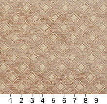 Load image into Gallery viewer, Essentials Chenille Light Brown Cream Geometric Diamond Upholstery Fabric