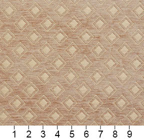 Essentials Chenille Light Brown Cream Geometric Diamond Upholstery Fabric