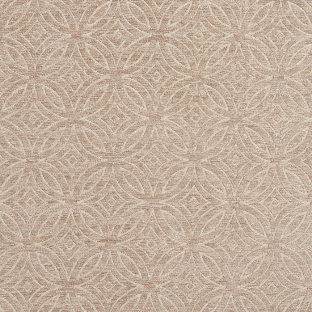 Essentials Chenille Light Brown Cream Geometric Medallion Upholstery Fabric