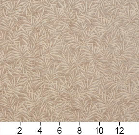 Essentials Chenille Light Brown Cream Leaf Branches Upholstery Fabric