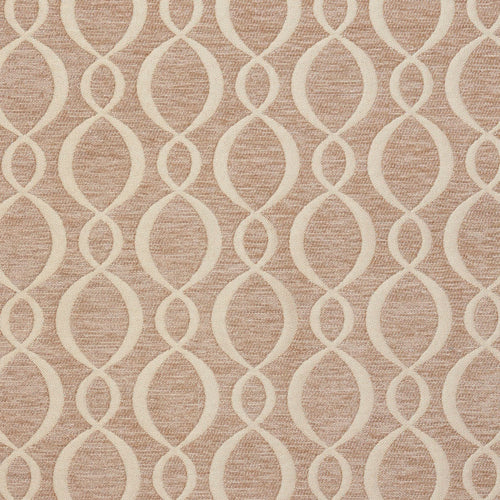Essentials Chenille Light Brown Cream Oval Trellis Upholstery Fabric