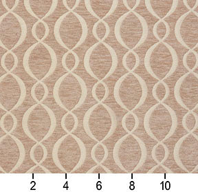 Essentials Chenille Light Brown Cream Oval Trellis Upholstery Fabric
