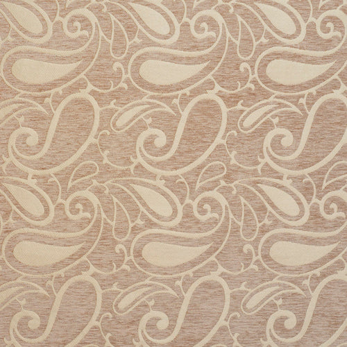 Essentials Chenille Light Brown Cream Paisley Upholstery Fabric
