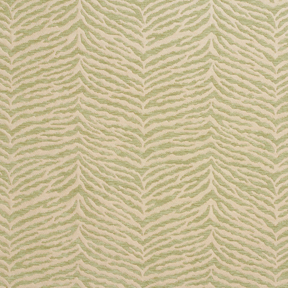 Essentials Chenille Light Olive Cream Animal Pattern Zebra Tiger Upholstery Fabric