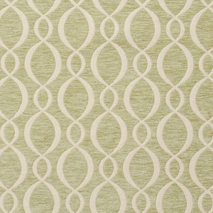 Essentials Chenille Light Olive Cream Oval Trellis Upholstery Fabric