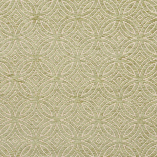 Essentials Chenille Light Olive Cream Geometric Medallion Upholstery Fabric