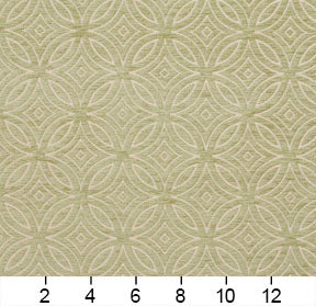 Essentials Chenille Light Olive Cream Geometric Medallion Upholstery Fabric